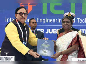 New Delhi: President Droupadi Murmu inaugurated the International Engineering and Technology Fair 2023 and took a round of the exhibition, in New Delhi on Thursday, Feb. 16, 2023. (Photo: Twitter)