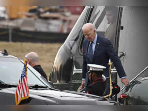 US President Joe Biden arrives at the Walter Reed National Military Medical Center in Bethesda, Maryland on February 16, 2023.  President Biden is at Walter Reed for his annual physical exam. (Photo by ANDREW CABALLERO-REYNOLDS / AFP)