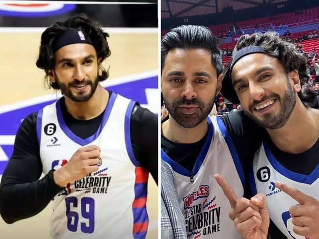 Ranveer Singh also played the match with comedian Hasan Minhaj.