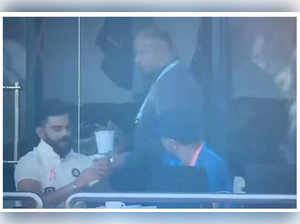 Virat Kohli gives hilarious reaction after getting meals during India vs Australia test; netizens speculate, "Is it Chole Bhature"