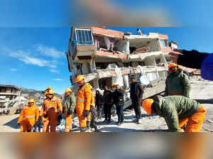 Turkey: Indian NDRF team reached Gaziantep and commenced search and rescue operations after the earthquake in Turkey on Wednesday, Feb. 08, 2023. (Photo: Twitter)