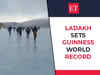 Ladakh sets Guinness world record for hosting high altitude frozen lake half-marathon at Pangong Tso, watch!