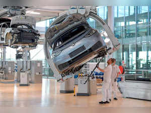 FILE PHOTO: Volkswagen factory producing the ID.3 electric car in Dresden, Germany