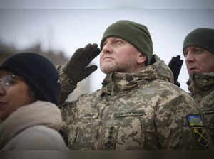 Commander-in-Chief of Ukraine's Armed Forces Valeriy Zaluzhny attends a commemor...