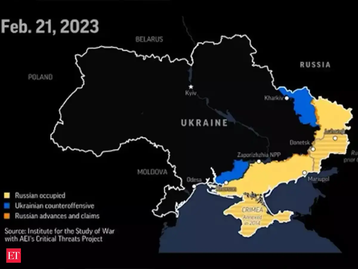 ukraine: Ukraine war: Map shows territorial shifts since the war began ...