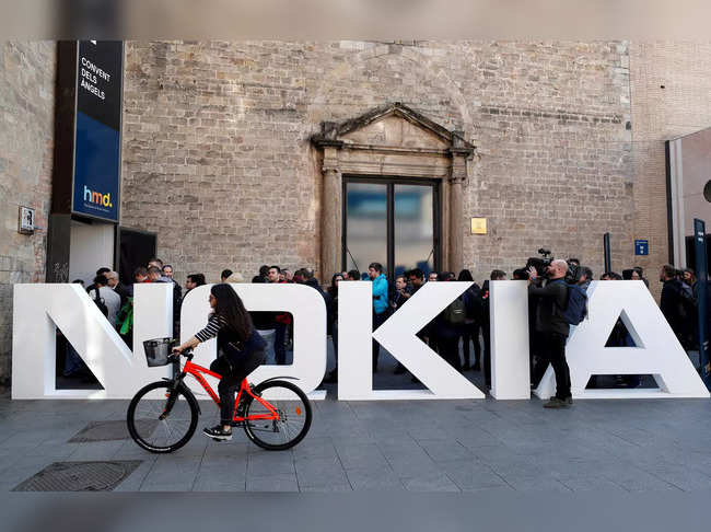 Nokia logo during the Mobile World Congress