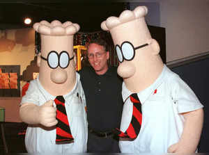 FILE PHOTO: Scott Adams, the creator of "Dilbert", the cartoon character that lampoons the absurdities of corpor..