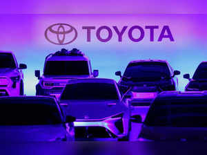 Toyota Motor Corporation's cars are seen at briefing on battery EV strategy in Tokyo.
