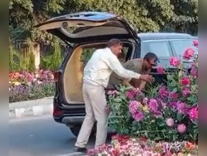 Two luxury car owners caught red-handed stealing flowerpots in Gurugram set up for G20 meet