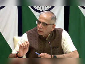 New Delhi, Sep 15 (ANI): Foreign Secretary Vinay Kwatra addresses a press confer...