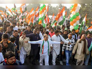 Murshidabad: West Bengal Congress President Adhir Ranjan Chowdhury with supporte...