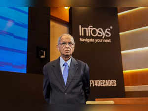 Bengaluru: Infosys founders Narayan Murthy during commemoration of '4 Decades of...