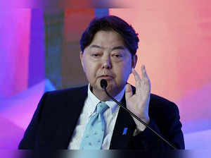 Japanese Foreign Minister Yoshimasa Hayashi speaks during a Quad ministers' pane...