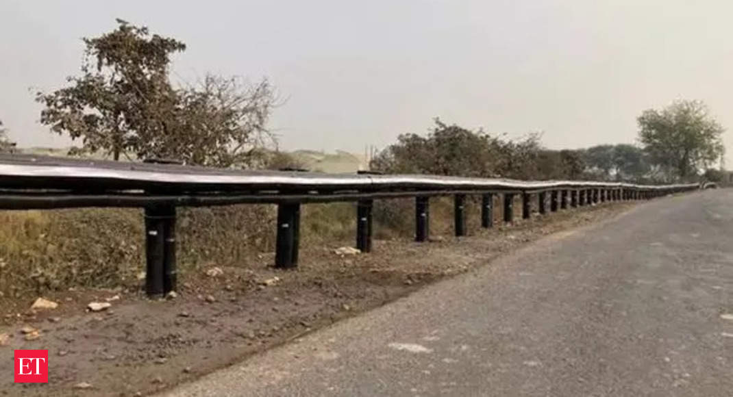 World’s first bamboo-made crash barrier installed on Indian highway