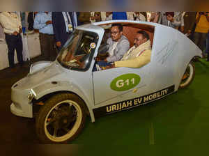 Guwahati: Union Minister of State for MSME Bhanu Pratap Singh Verma takes a ride...