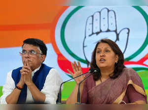 **EDS: RPT, CORRECTS DAY**New Delhi: Congress leaders Pawan Khera and Supriya Sh...