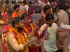 Uttar Pradesh: Devotees play Holi at Kashi Vishwanath Temple in Varanasi, watch!