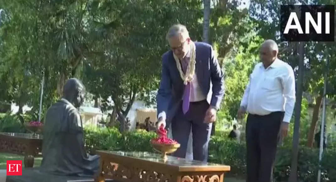 Australian PM visits Sabarmati Ashram, says Gandhian values continue to inspire world