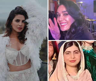 Priyanka Chopra stuns in white Falguni Shane Peacock dress, unites with Preity Zinta & Malala at South Asian Excellence pre-Oscars bash