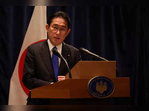 FILE PHOTO: Japan's Prime Minister Fumio Kishida holds a news conference following the US-Japan summit in Washington