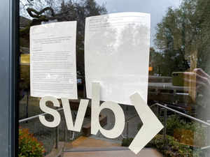 FILE PHOTO: A locked door to a Silicon Valley Bank location on Sand Hill Road is seen in Menlo Park