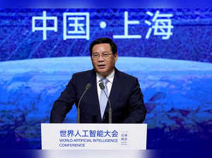 FILE PHOTO: Shanghai Party Secretary Li Qiang speaks at the opening ceremony of the WAIC in Shanghai