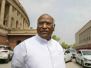 New Delhi: Congress MP Mallikarjun Kharge at Parliament House complex during the...