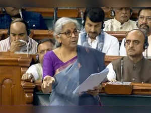 New Delhi: Union Finance Minister Nirmala Sitharaman speaks in Lok Sabha during the ongoing budget session, in New Delhi on Friday, Feb. 10, 2023. (Photo: Lok Sabha/IANS)