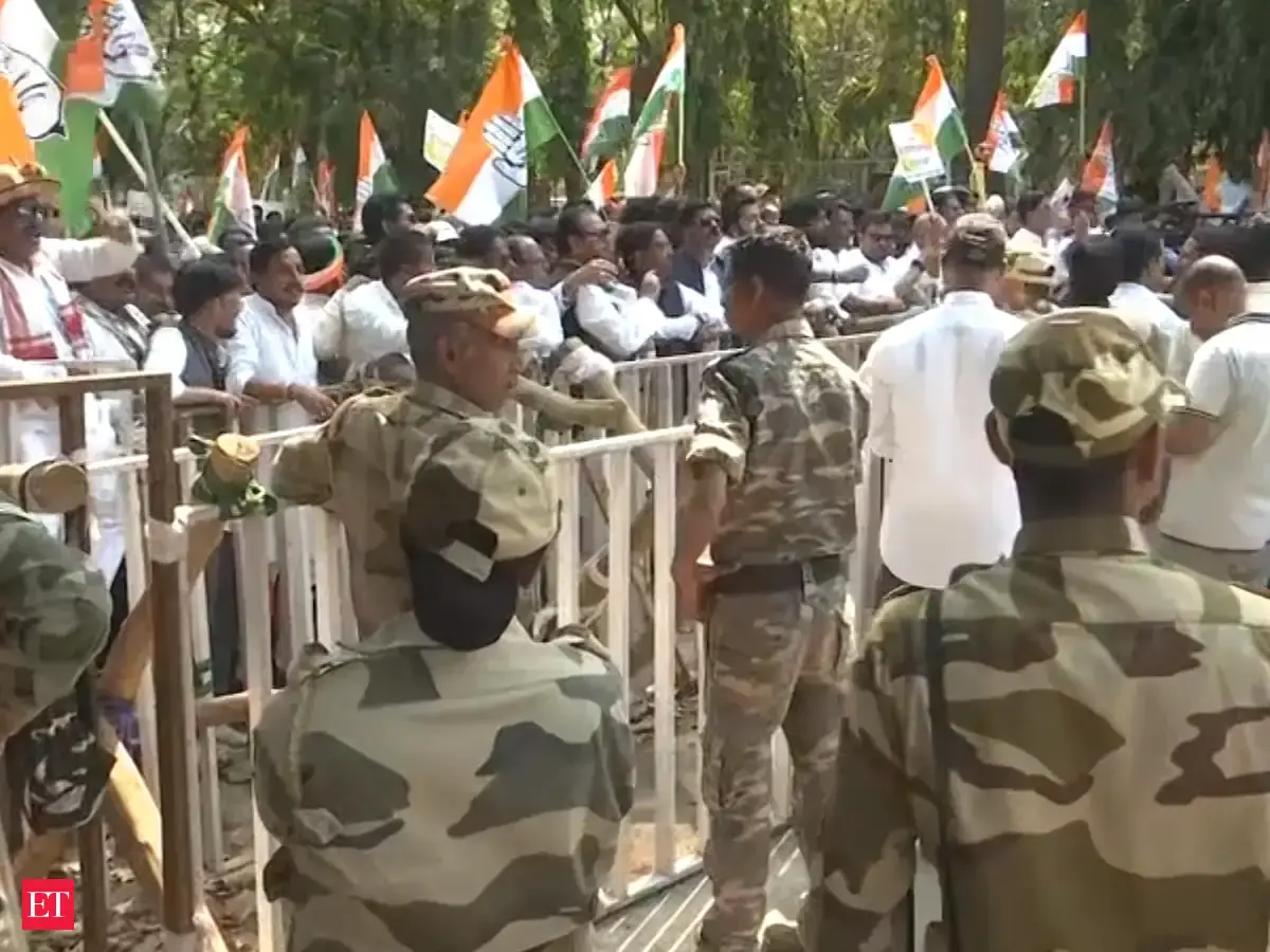 Adani issue: Watch: Congress leaders protest in Bhopal, Bhubaneswar and ...