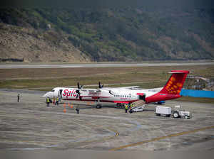 **EDS: TO GO WITH STORY** Gangtok: Flight services resume at the Pakyong airport...