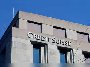 A logo is pictured on the Credit Suisse bank in Geneva