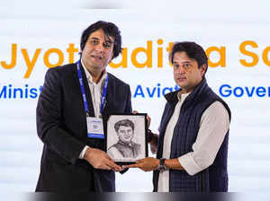New Delhi: Union Minister for Civil Aviation Jyotiraditya Scindia with CAPA Indi...