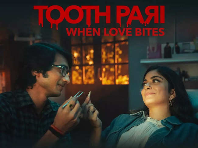 ​In 'Tooth Pari: When Love Bites', Tanya Maniktala plays the role of a vampire, and Shantanu Maheshwari essays the character of a human dentist.​