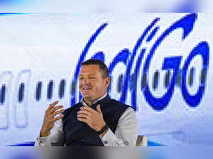 New Delhi: IndiGo CEO Pieter Elbers speaks during an interactive session at the ...