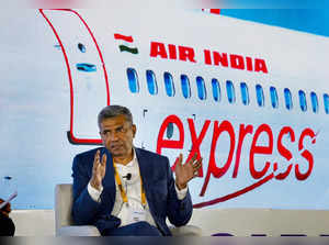 New Delhi: Air India Express CEO Aloke Singh speaks during an interactive sessio...