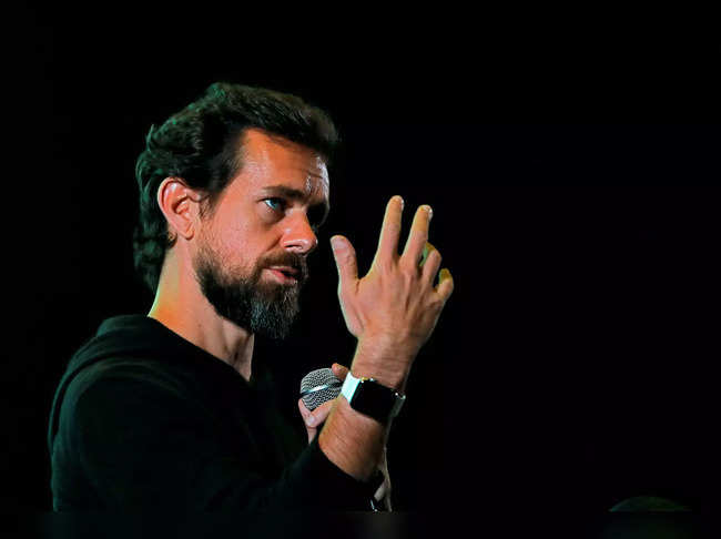 Twitter CEO Jack Dorsey addresses students during a town hall at the Indian Institute of Technology (IIT) in New Delhi