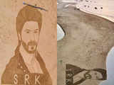 Pakistani artists make incredible sand portrait of ‘Pathaan’ star Shah Rukh Khan; Check pictures here
