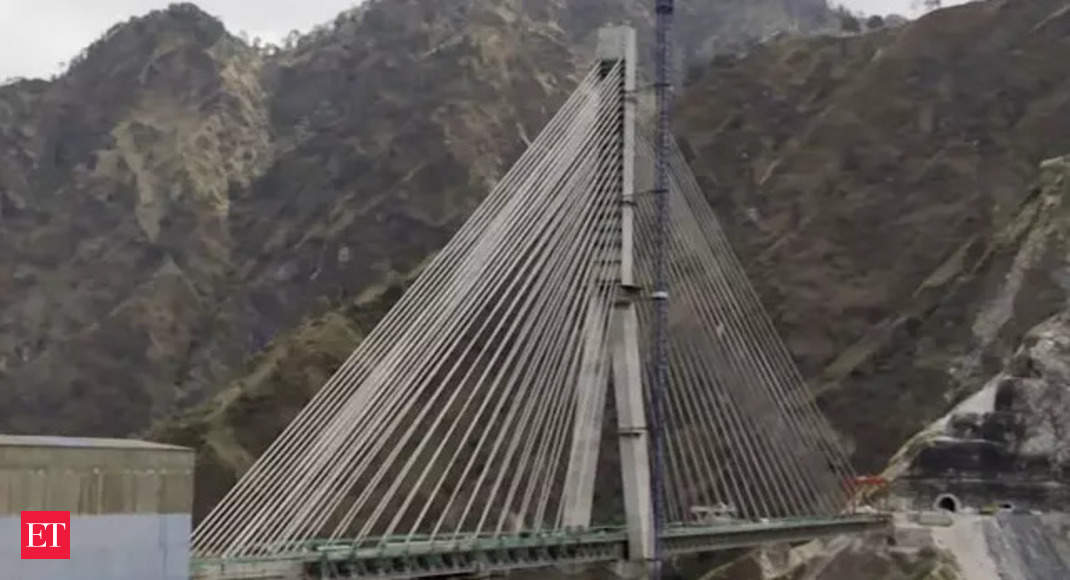 Indias First Cable Stayed Rail Bridge On Anji River In Jammu And