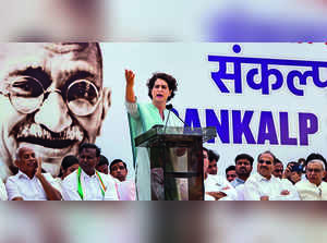 Priyanka Takes Centre Stage as Cong Protests Disqualification of Rahul