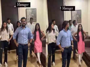 Manager dances to Naatu Naatu with his team, video goes viral