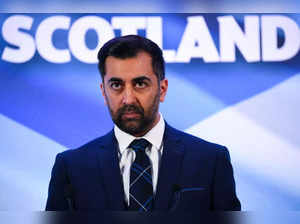 Newly appointed leader of the Scottish National Party (SNP), Humza Yousaf speaks following the SNP Leadership election result announcement at Murrayfield Stadium in Edinburgh on March 27, 2023. Humza Yousaf, the first Muslim leader of a major UK political party, faces an uphill battle to revive Scotland's drive for independence following the long tenure of his close ally Nicola Sturgeon. The new Scottish National Party (SNP) leader, 37, says his own experience as an ethnic minority means he will fight to protect the rights of all minorities -- including gay and transgender people. (Photo by ANDY BUCHANAN / AFP)