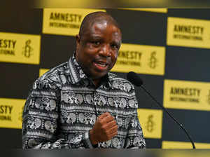 Amnesty International Senior Director Deprose Muchena speaks during the regional launch of Amnesty International’s annual report 2022/23 event in Colombo on March 28, 2023. (Photo by ISHARA S. KODIKARA / AFP)