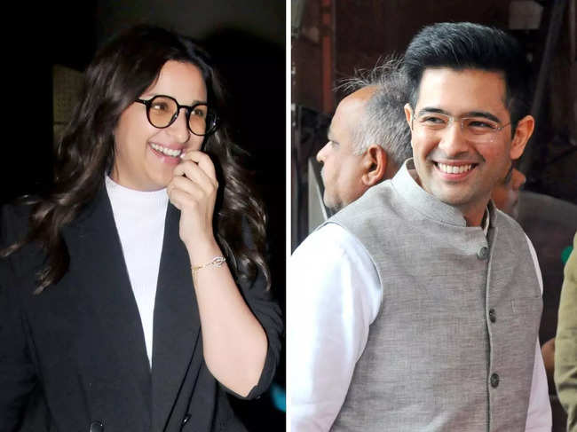 ​On Wednesday, Parineeti Chopra couldn't stop blushing when the shutterbugs asked about the wedding rumours with AAP leader Raghav Chadha.​