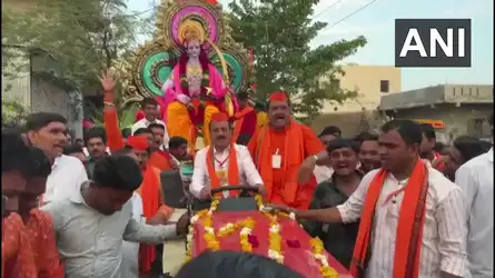Maharashtra Minister Girish Mahajan participated in Ram Navami procession in Jalgaon