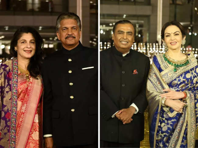 ​Anand Mahindra attended the NMACC inauguration gala with his wife Anuradha.