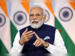 New Delhi: Prime Minister Narendra Modi addresses 2nd 'Summit for Democracy' via video conference, in New Delhi, on Wednesday, March 29, 2023. (Photo:IANS/PIB)