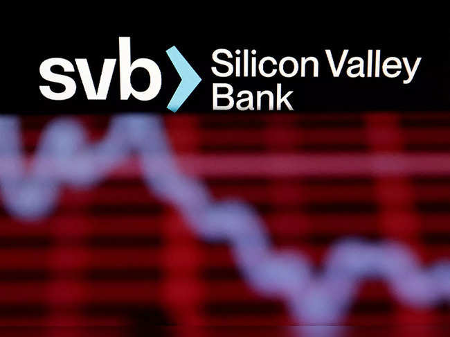 FILE PHOTO: Illustration shows SVB (Silicon Valley Bank) logo