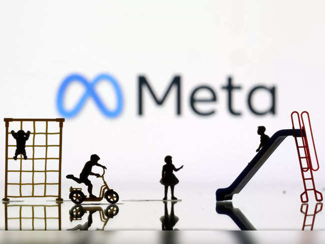 Illustration shows Meta logo