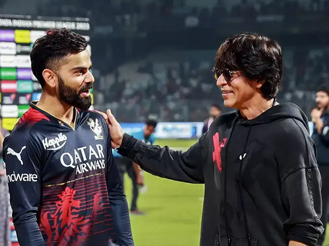 Shah Rukh Khan: IPL 2023: Shah Rukh Khan & Virat Kohli get grooving on