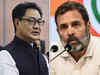 'Rahul Gandhi just does negative politics': Kiren Rijiju hits out at Congress leader